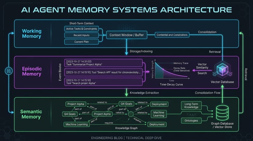 LLM Agents Memory Systems: Long-term Memory Consolidation and Vector Recency Bias