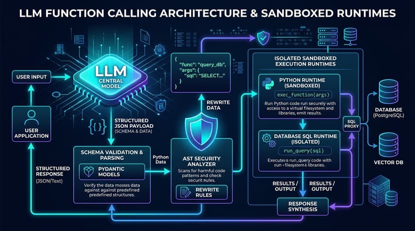 LLM Function Calling: JSON Schema Validation and Execution Contexts