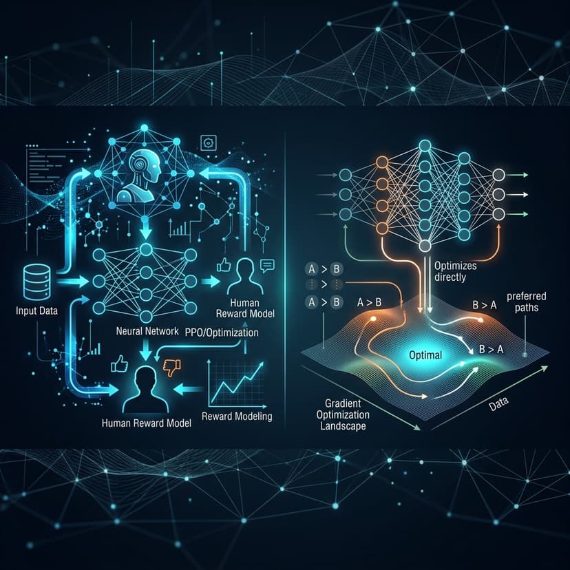 RLHF vs DPO: Alignment Algorithms and Optimization Landscapes