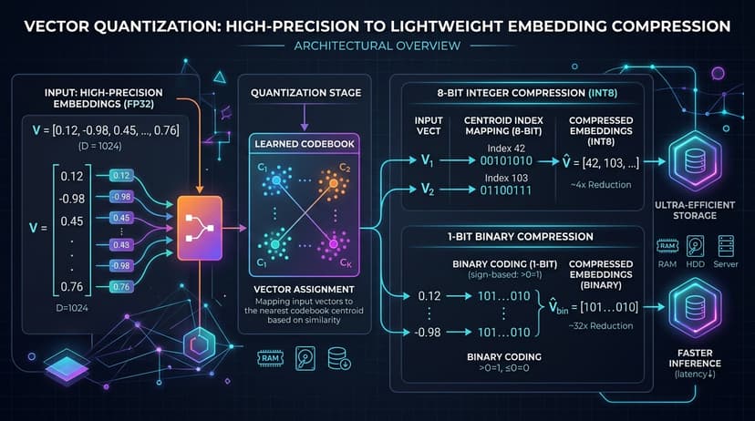 Scaling Embeddings: Vector Quantization (Scalar vs Binary Quantization)