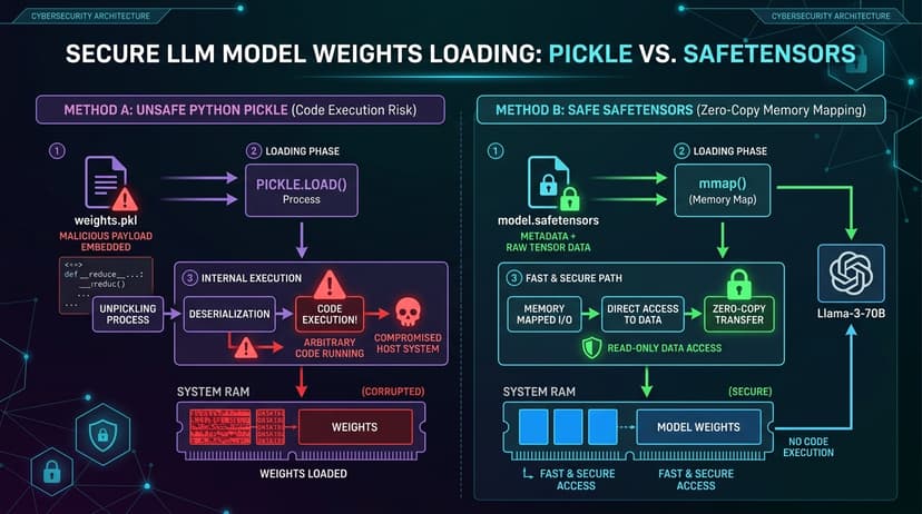 Securing LLM Supply Chains: Model Serialization Attacks and Safe Formats (Safetensors)